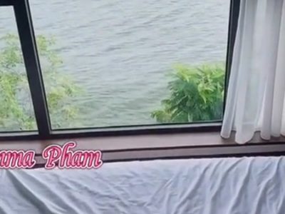 Doggy trong căn hộ view hồ tây quá đã cùng em bồ