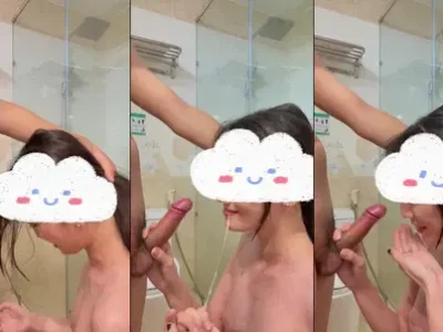 Bú cu anh ngon ngon lành trong phòng tắm phê quá