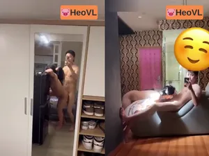 Doggy em yêu trong gương em sướng chảy cả nước lồn