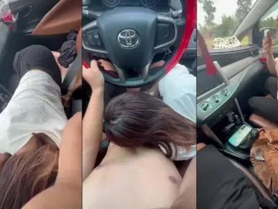 Kéo quần ngậm cu anh trên xe dâm dục