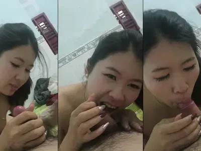 Bú ngậm cu dâm nứng đã không che