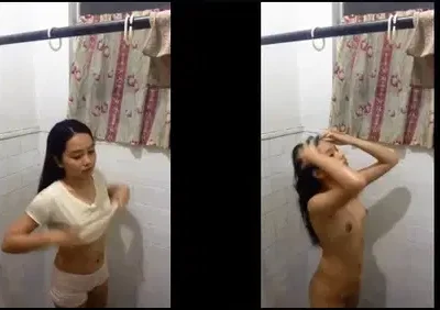 Quay lén cô em đi tắm dâm quá