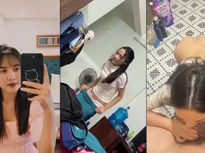 Em sinh viên bướm hồng rủ anh chơi từ phòng tắm lên đến giường ngủ
