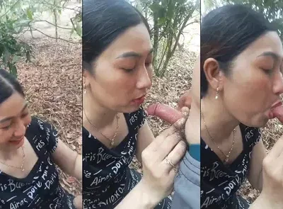 Đưa chị mái già hàng xóm ra vườn bú buồi dâm quá đi